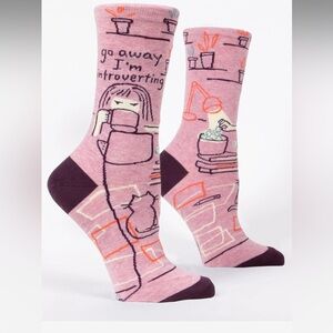 NWT Blue Q socks - go away I’m introverting